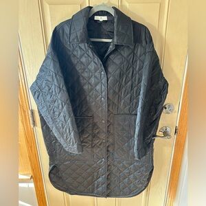 Banana Republic Black Quilted Utility Jacket